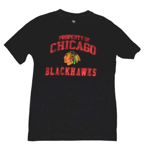Chicago Blackhawks Mens NHL, Medium Tee, dark Heathered grey,‎ Medium - Picture 1 of 5